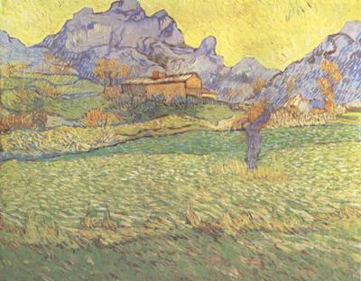 Vincent Van Gogh A Meadow in the Mounatains:Le Mas de Saint-Paul (nn04) France oil painting art